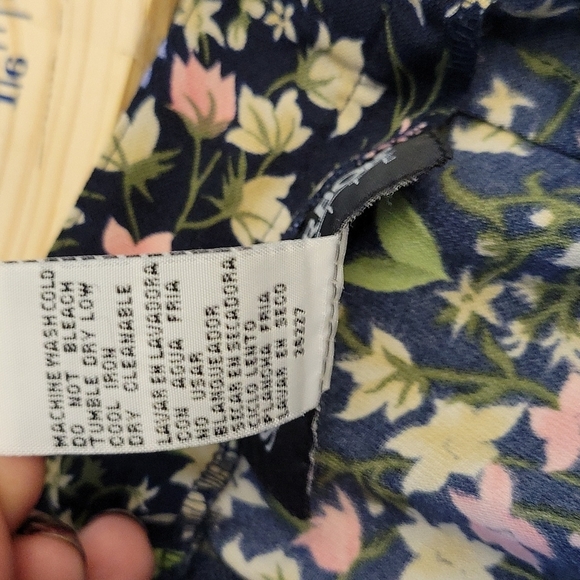 Vintage SAGE HARBOR Floral Polyester Skirt Petite Large - Picture 10 of 10